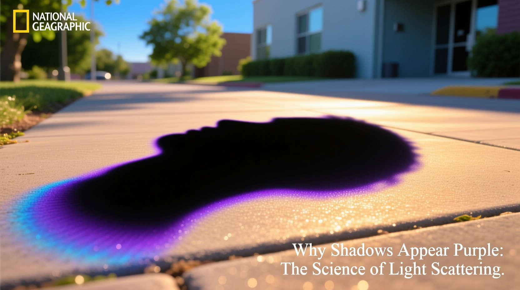 why does my shadow sometimes look purple instead of black science behind it