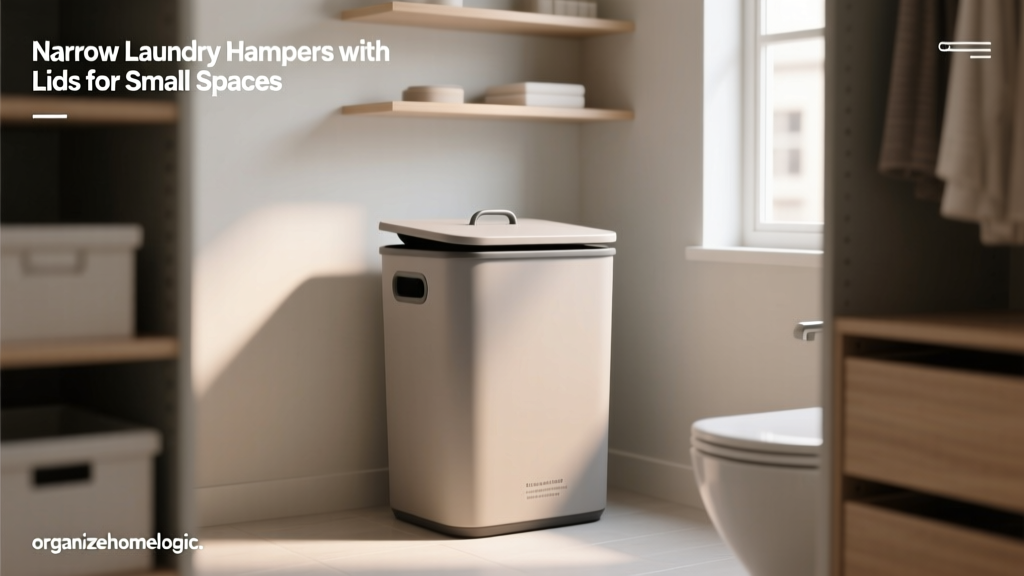 Narrow Laundry Hampers with Lids for Small Spaces