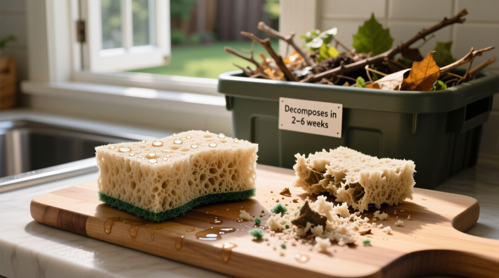compostable vs recycled cellulose sponges