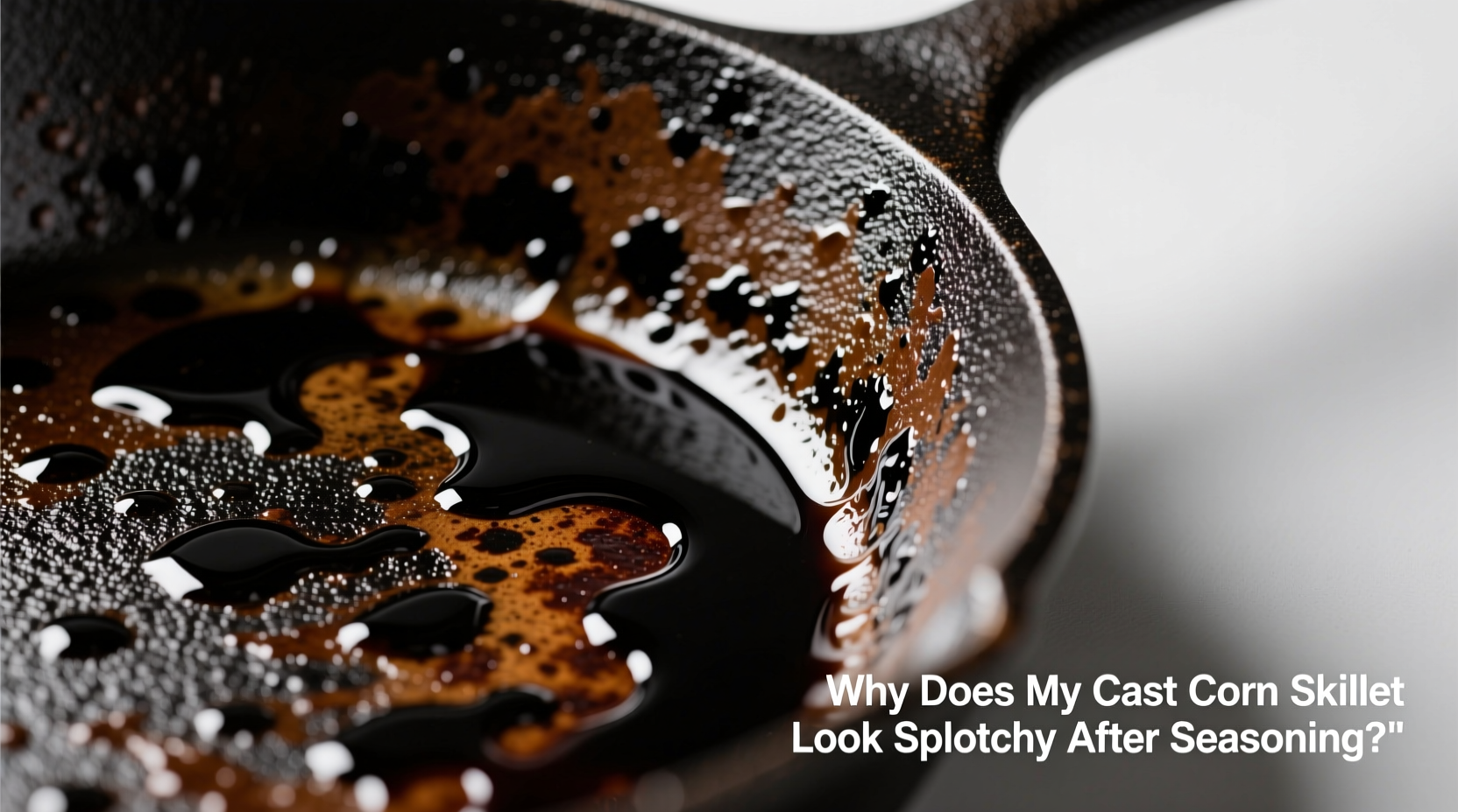 why does my cast iron skillet look splotchy after seasoning