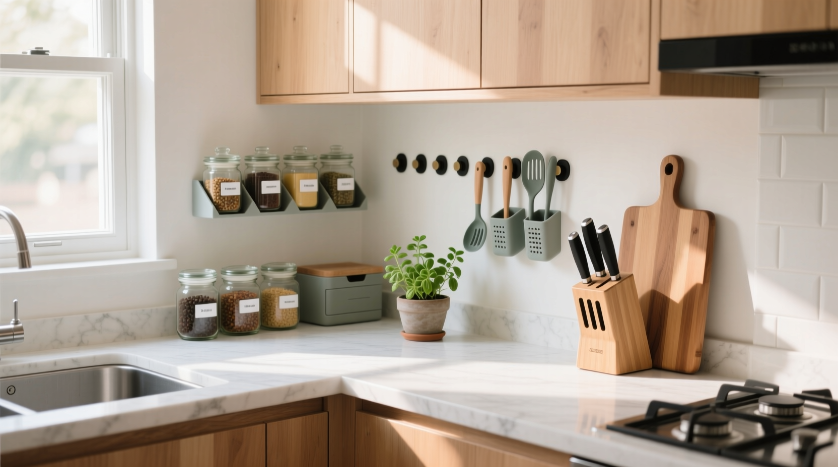 kitchen countertop organization ideas