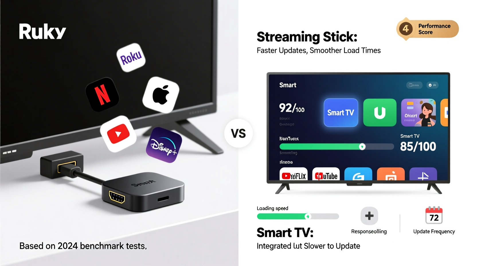 streaming stick vs smart tv built in apps which performs better