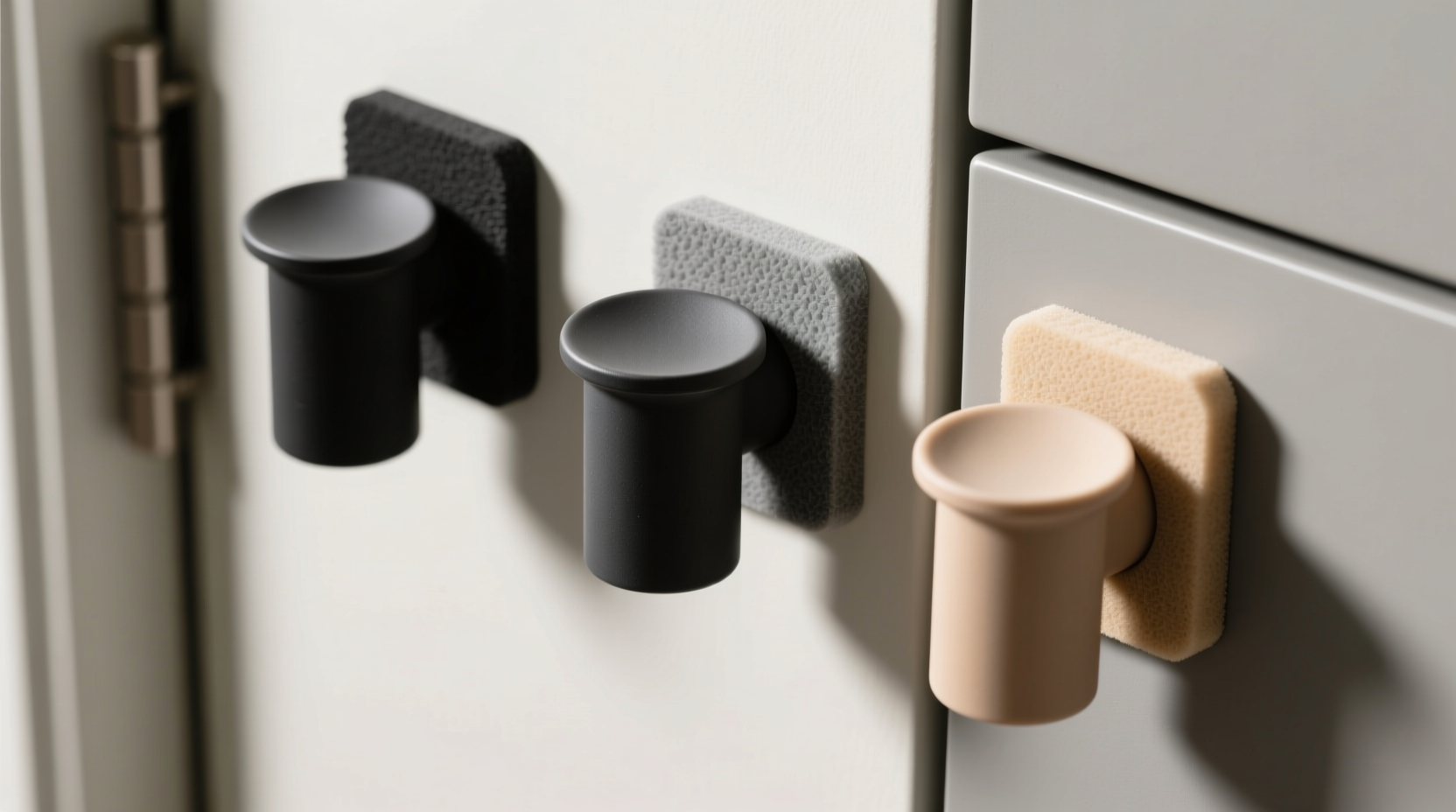 make cheap door knob wall stoppers and cabinet bumpers