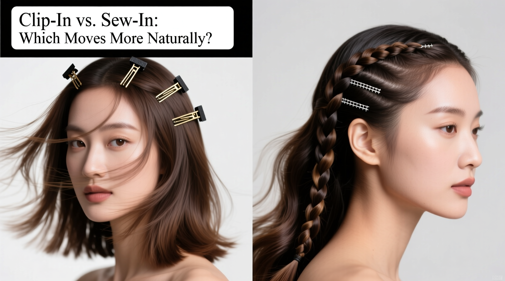 how to choose between clip in and sew in hair extensions for natural movement
