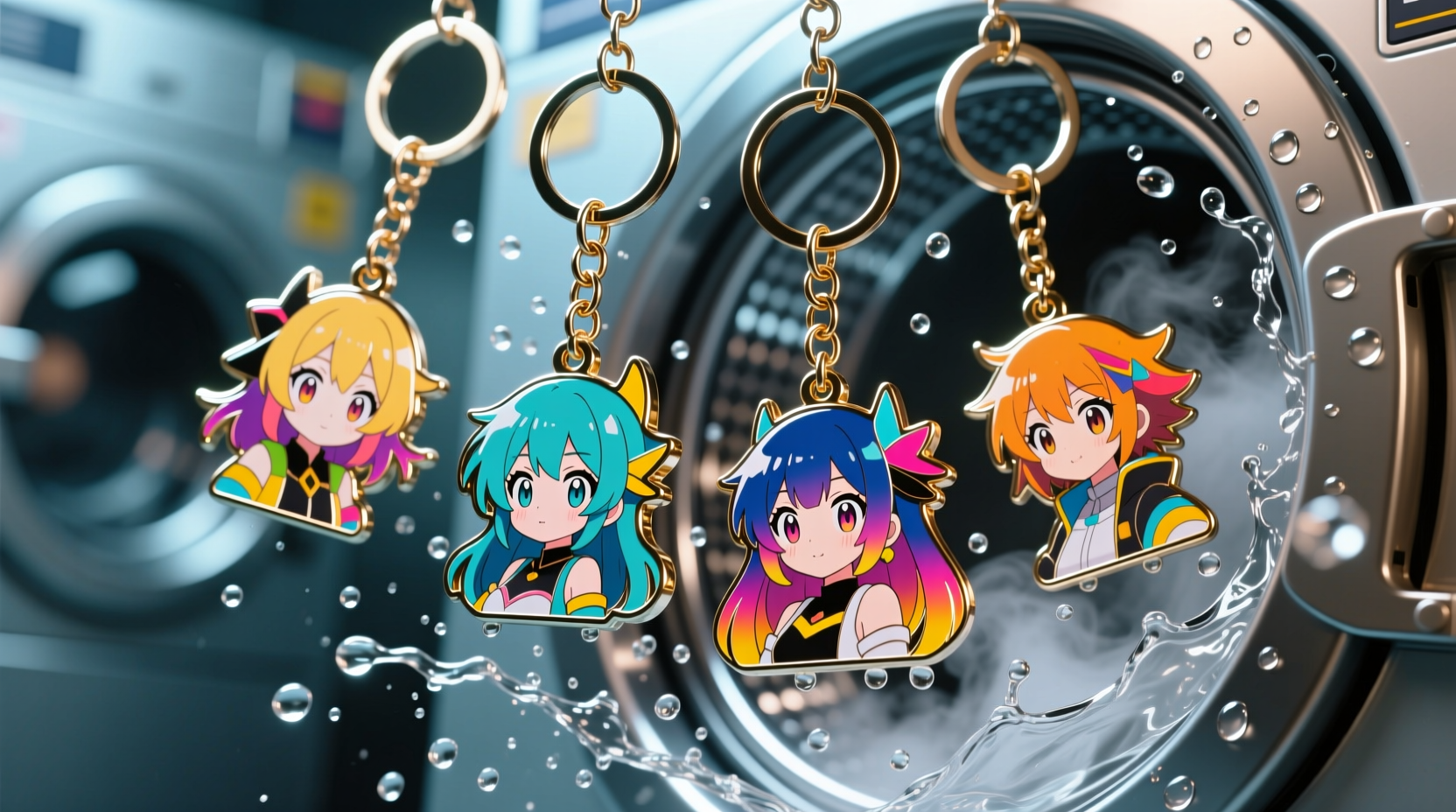 how to launder anime keychains with enamel paint