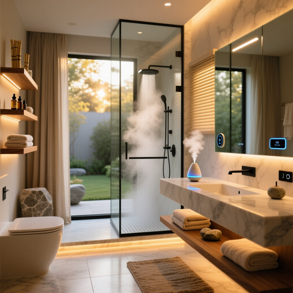 The Ultimate Smart Home Spa Bathroom: Steam Showers, Aromatherapy & Automation