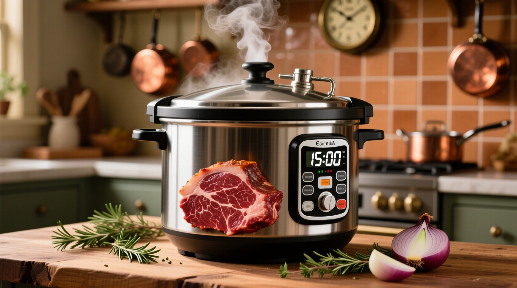3 lb beef roast in pressure cooker with timer