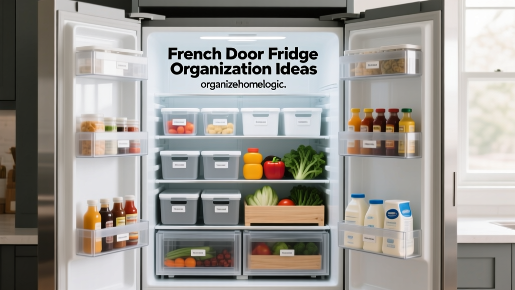 French Door Fridge Organization Ideas