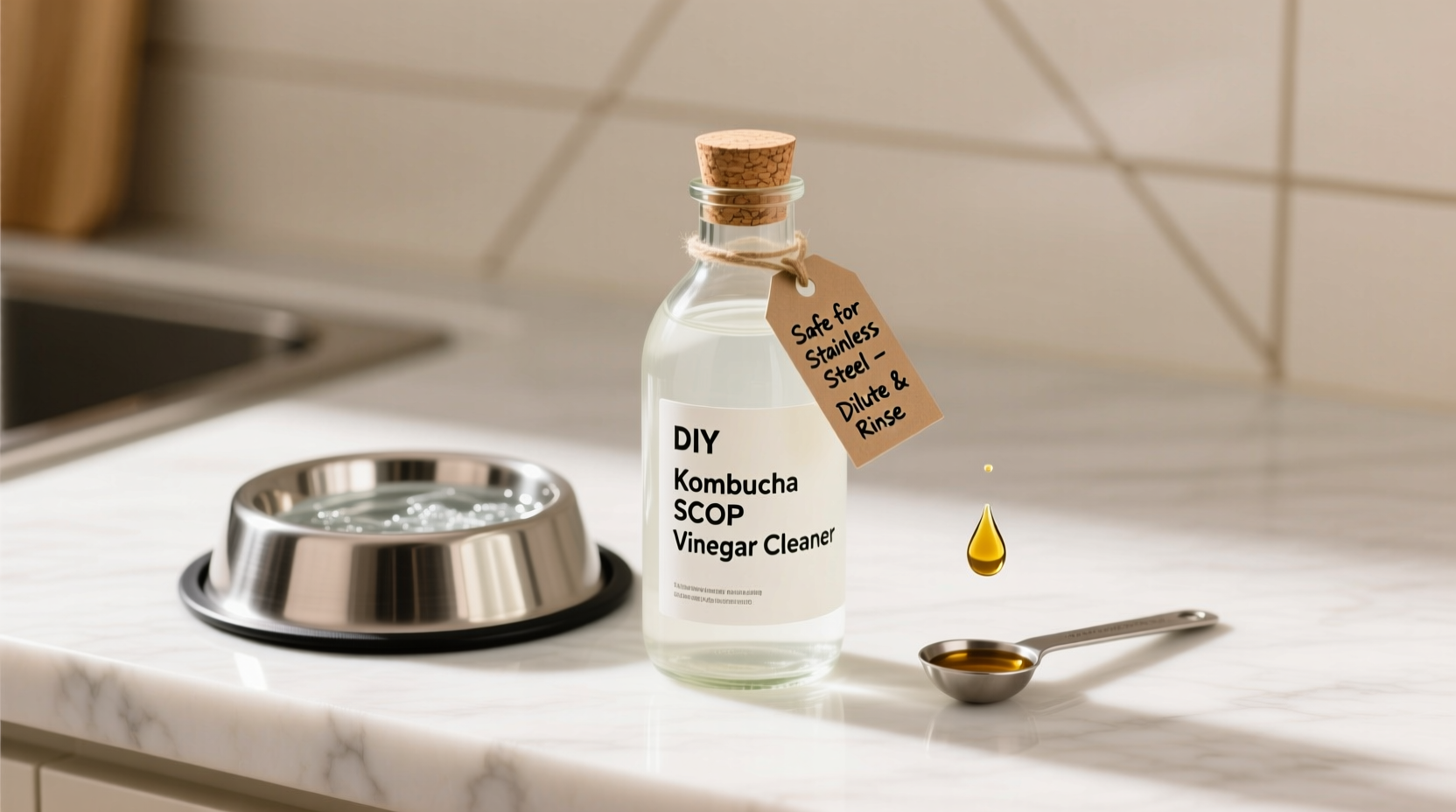 is kombucha vinegar safe for stainless steel pet bowls