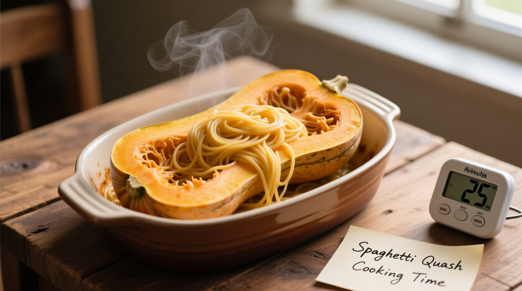 how long does spaghetti squash take to cook