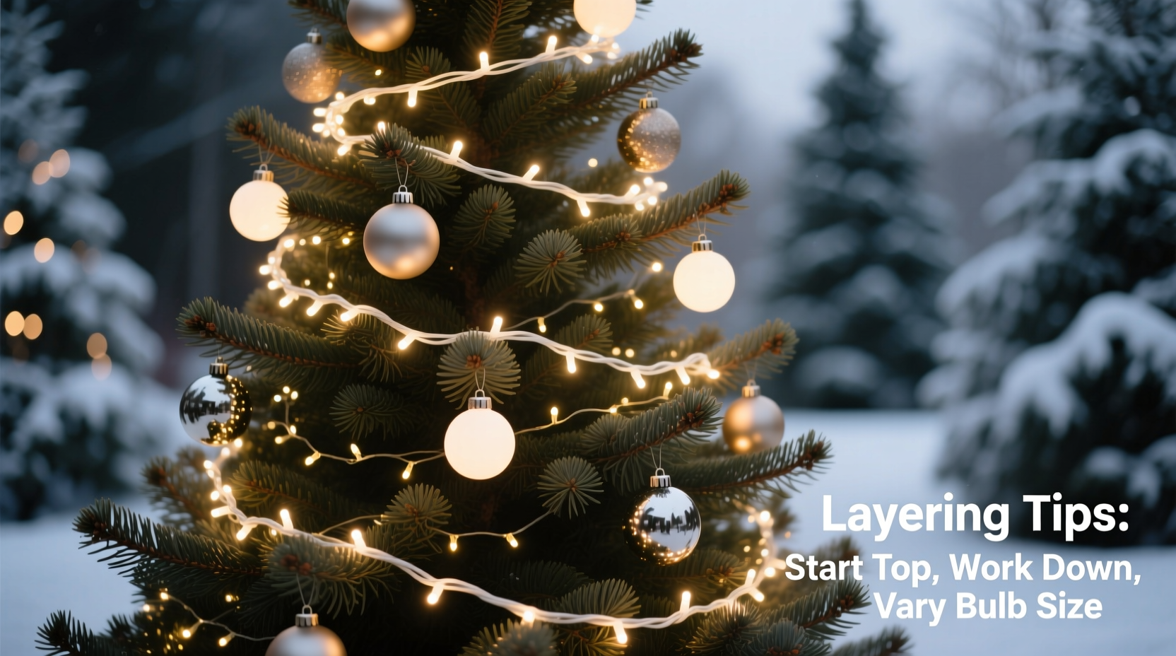 how to layer christmas lights for depth and dimension on your tree