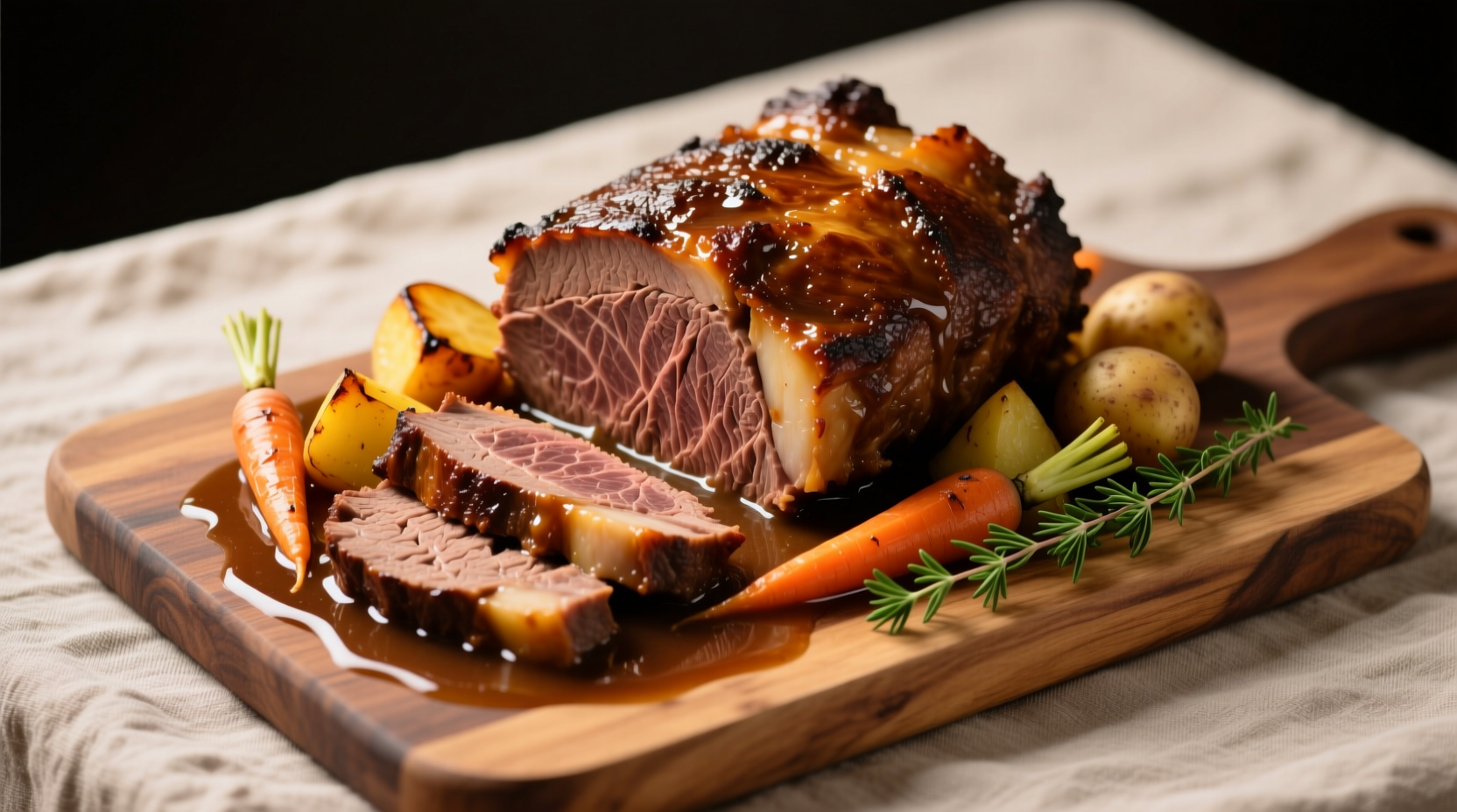 Perfectly cooked pot roast with vegetables