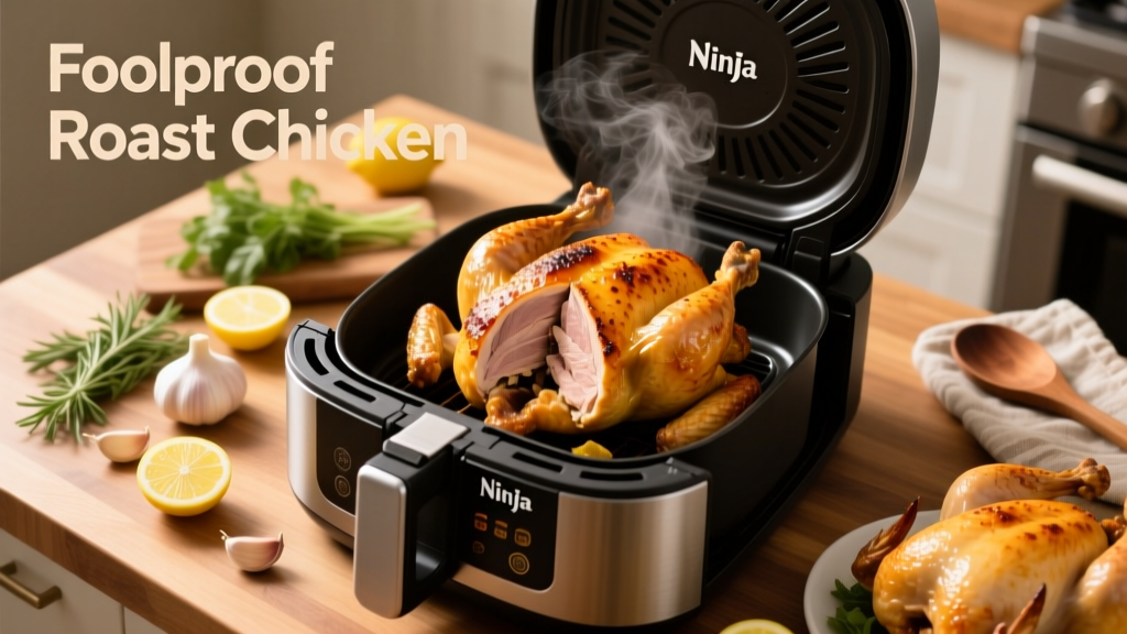 Roast Chicken in Ninja Foodi Grill: Crispy & Juicy