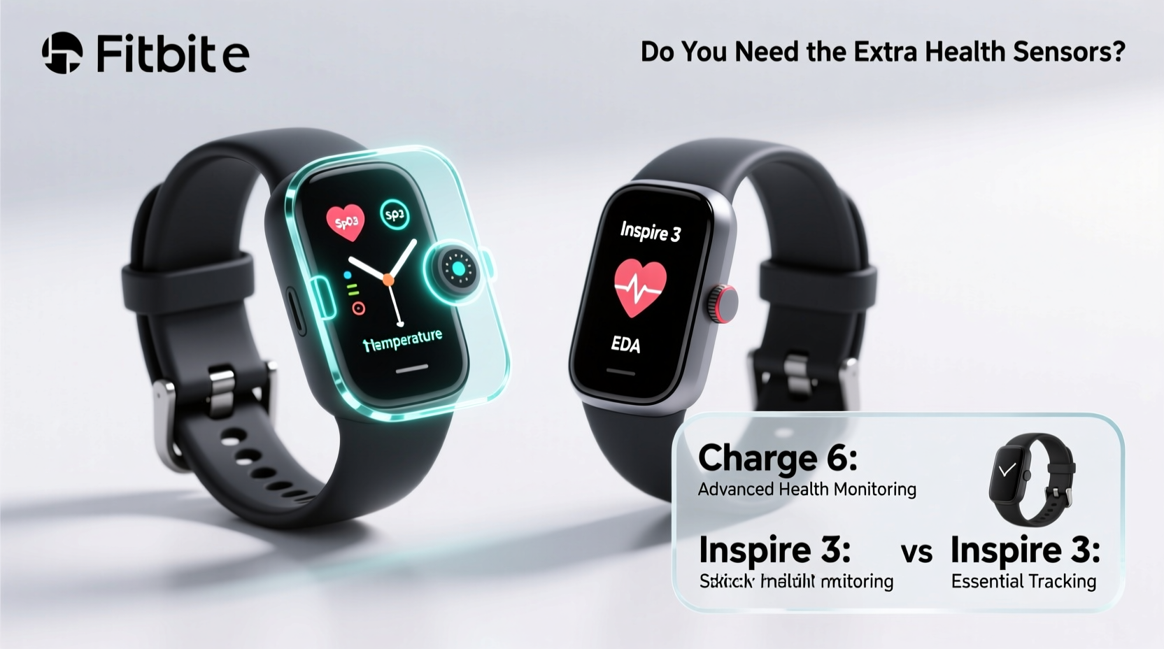 fitbit charge 6 vs inspire 3 do you need the extra health sensors