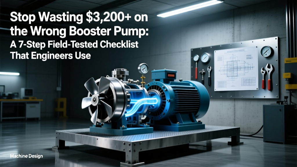 Booster Pump Selection Checklist for Engineers