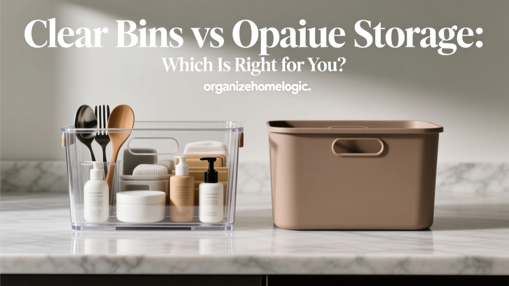 Clear Bins vs Opaque Storage: Which Is Right for You?