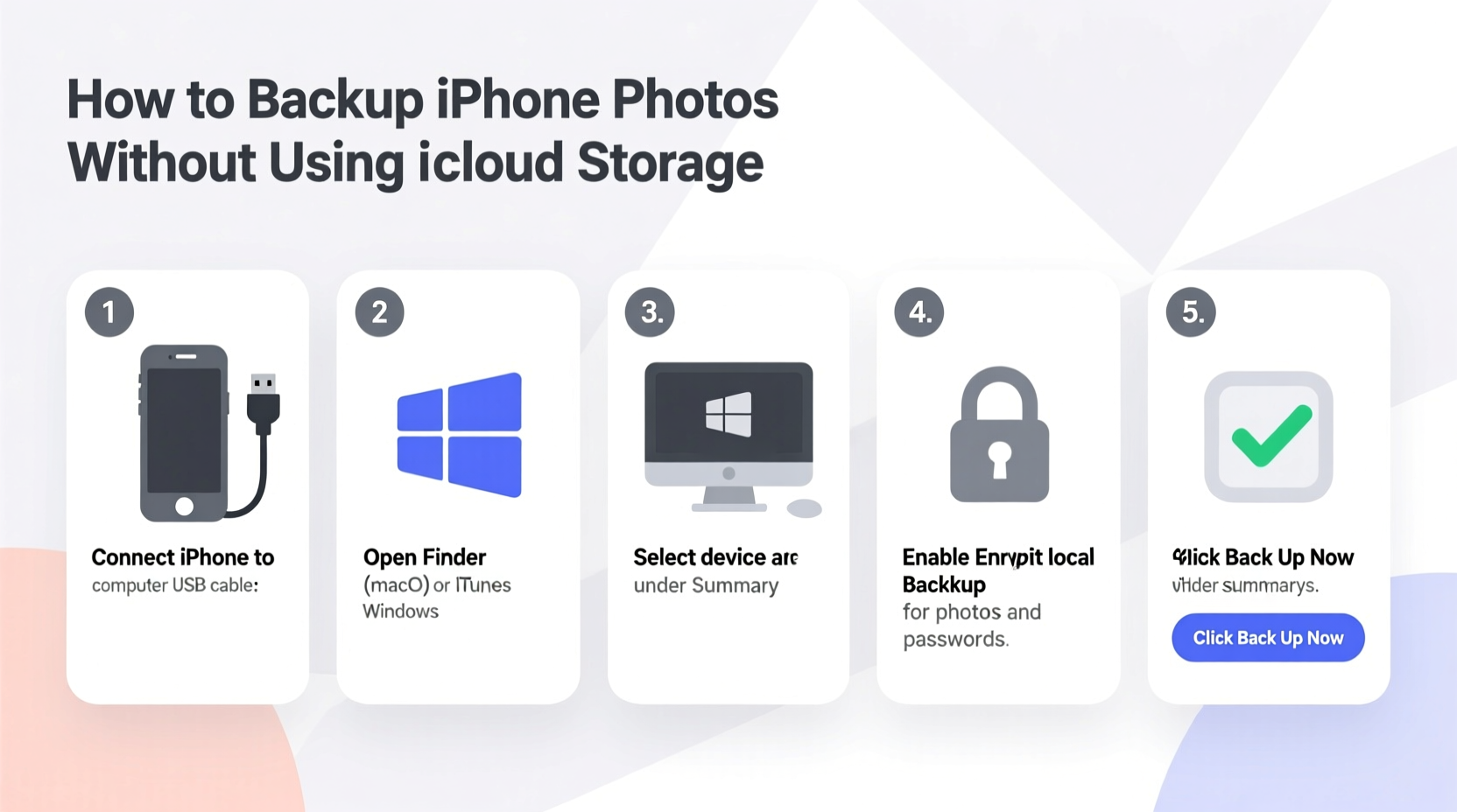 how to backup iphone photos without using icloud storage