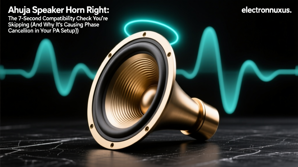 Ahuja Speaker Horn Right: The 7-Second Compatibility Check You’re Skipping (And Why It’s Causing Phase Cancellation in Your PA Setup)