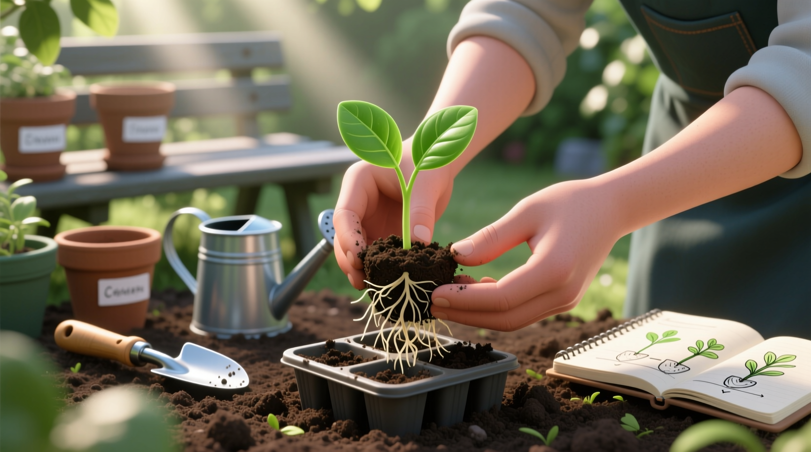how to transplant seedlings