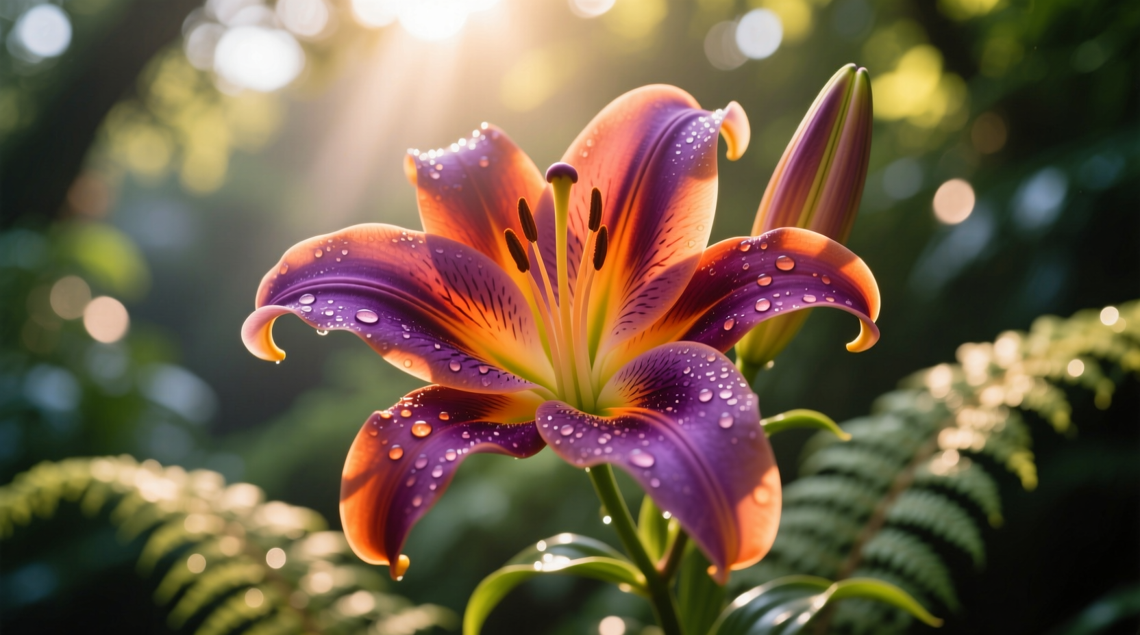 purple orange lily