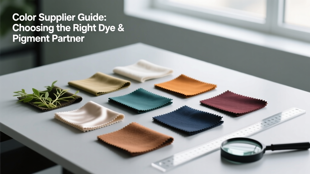 Color Supplier Guide: Choosing the Right Dye & Pigment Partner