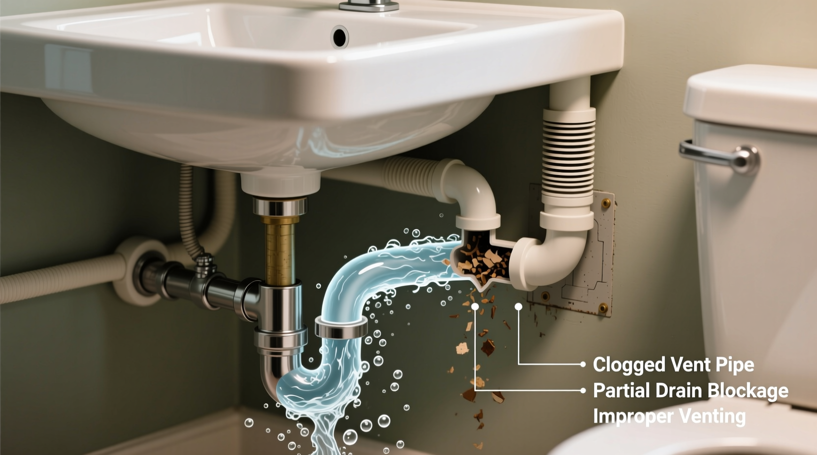 why does my sink gurgle after flushing and how to stop the noise