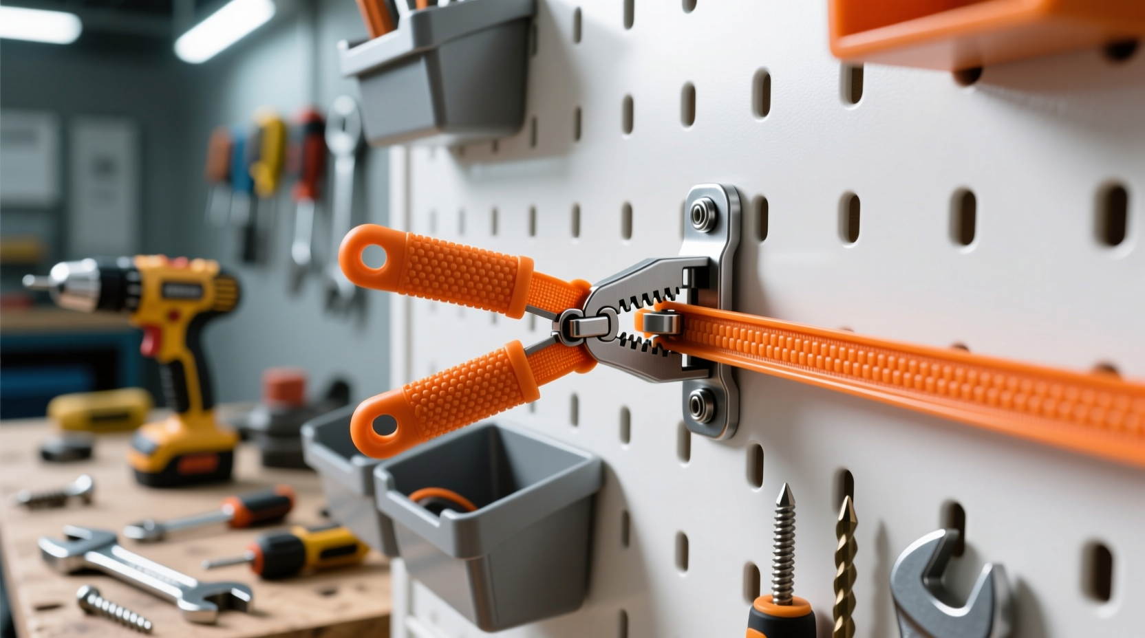use zip ties to better secure pegboards