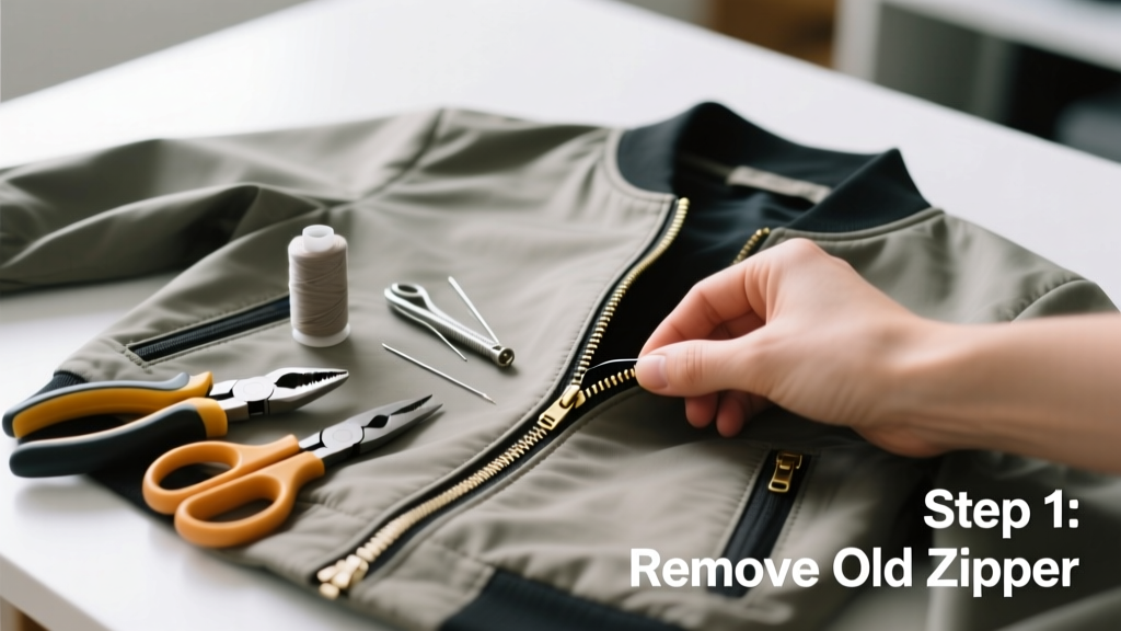 How to Replace a Zipper on a Jacket or Bag