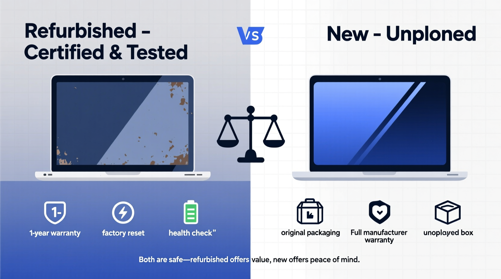 refurbished laptops vs new are they safe and worth trusting
