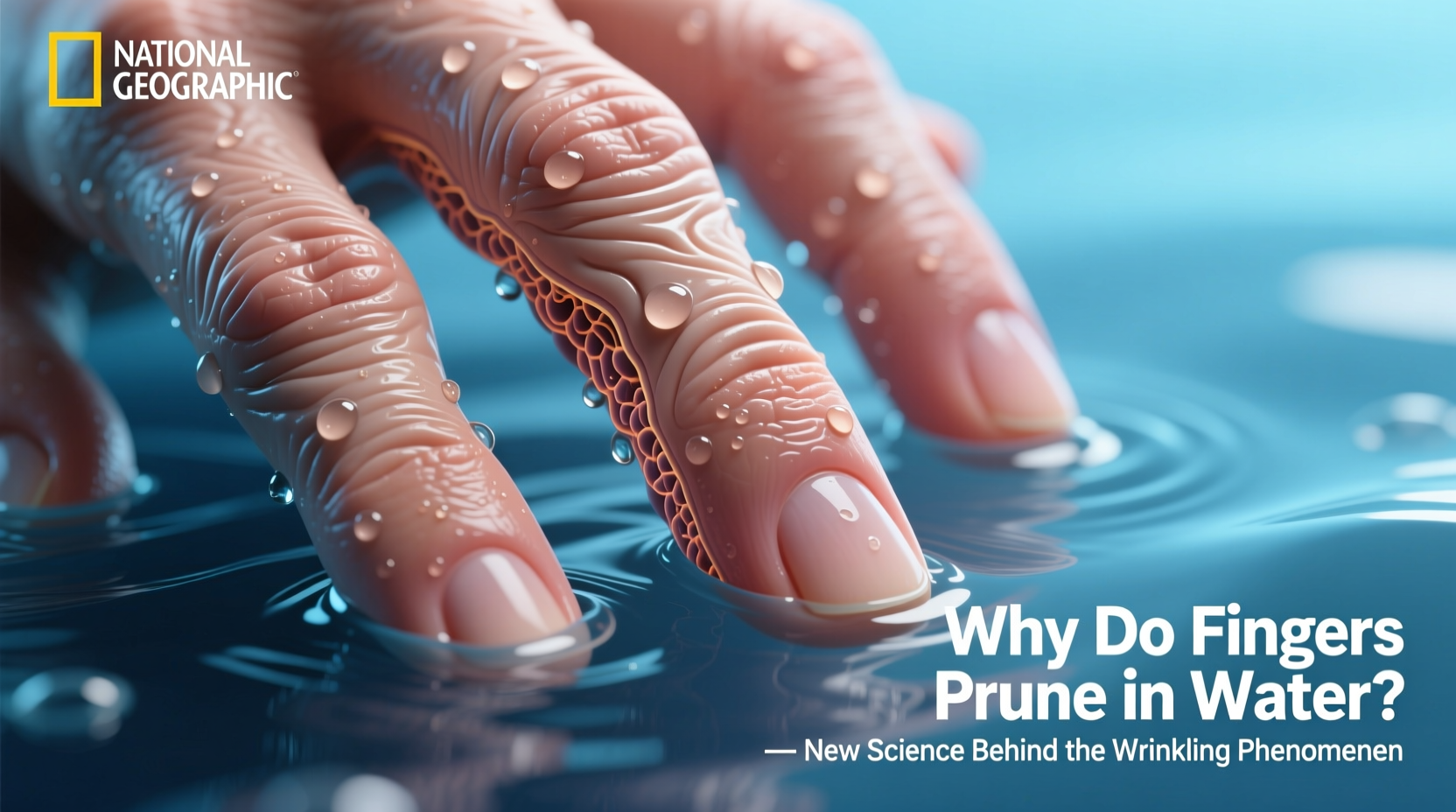 why do fingers prune in water new science behind the wrinkling phenomenon