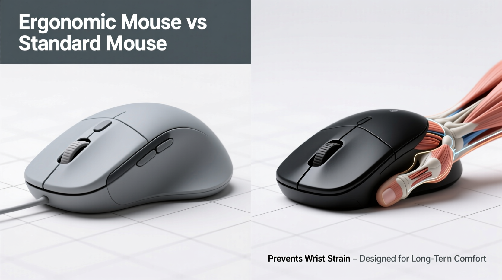 ergonomic mouse vs standard mouse which prevents wrist strain