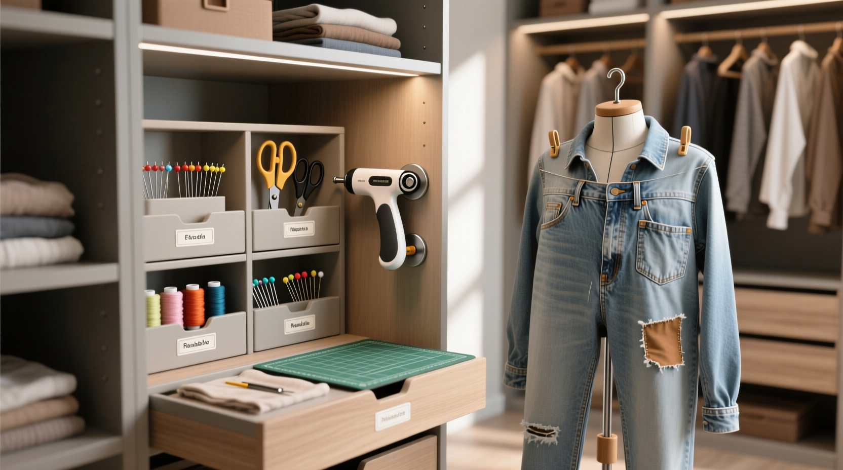 closet organization tips sewing kit integration