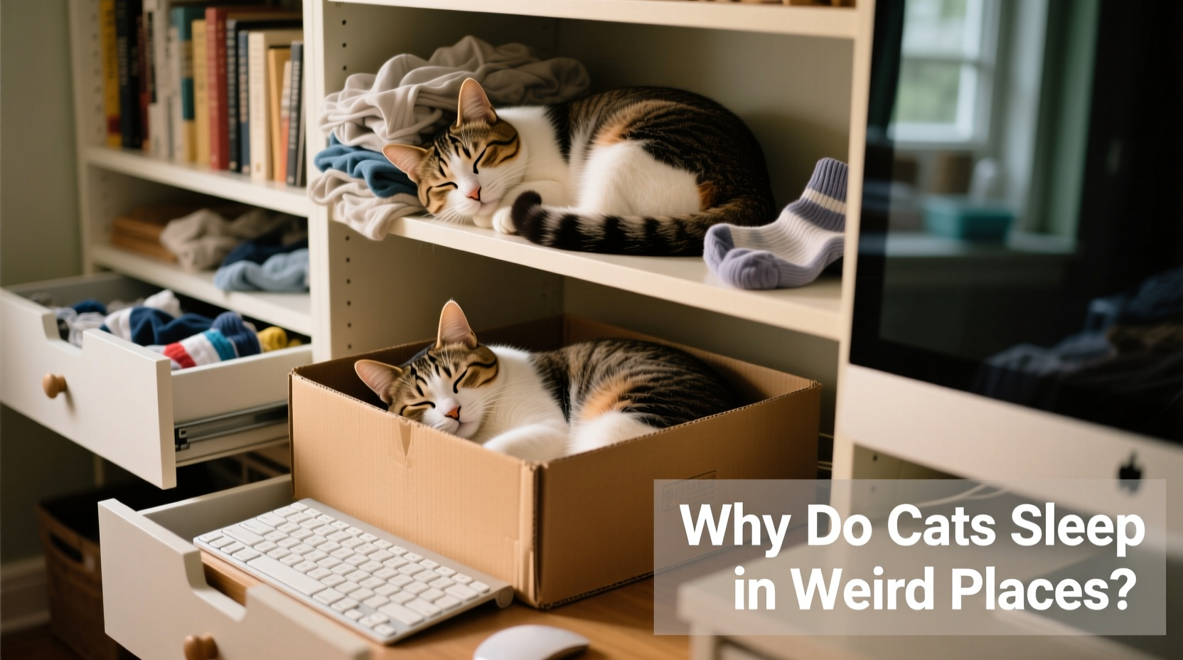 why does my cat sleep in weird places behavioral insights