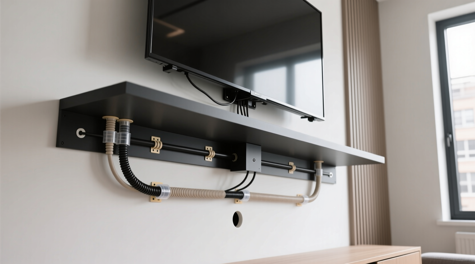 How To Hide Cables For A Floating Shelf TV Mount Cleanly And Cheaply
