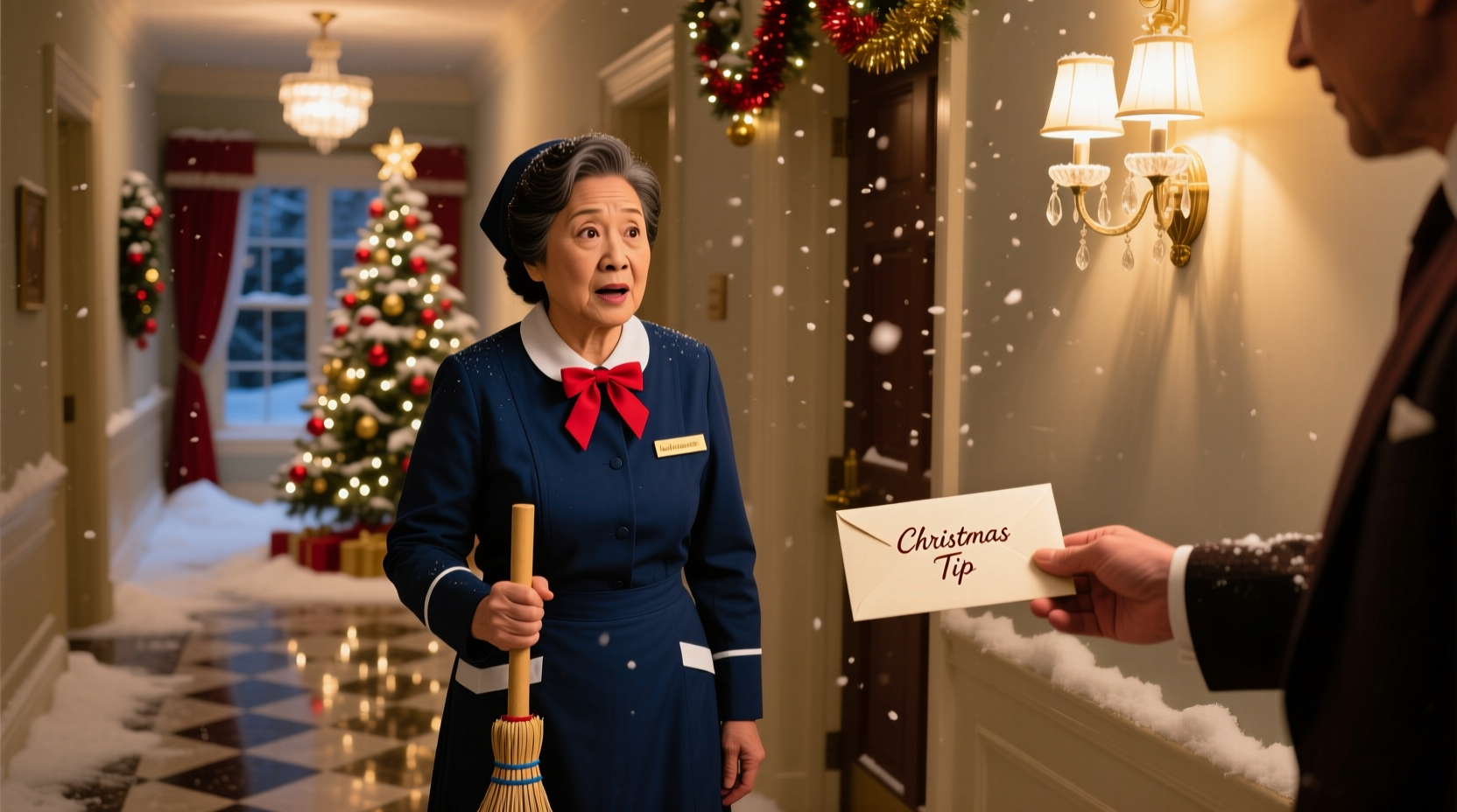 how much tip cleaning lady at christmas