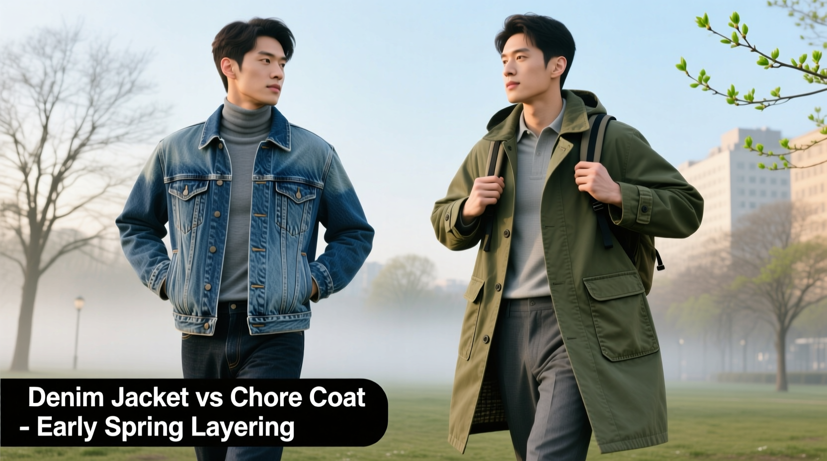 denim jacket vs chore coat which one works better for layering in early spring