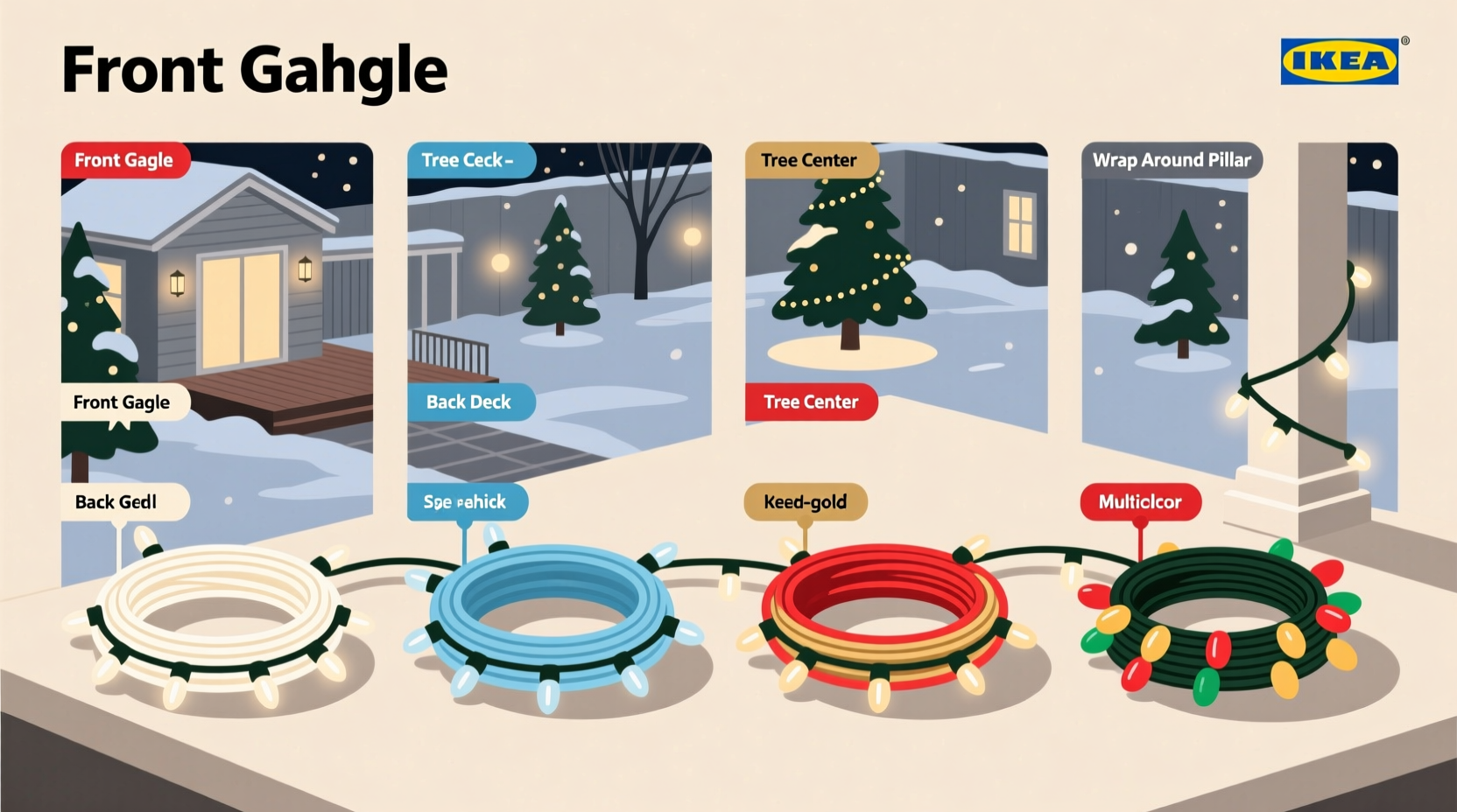 christmas light strand labeling system how to mark each by location and color scheme for faster setup