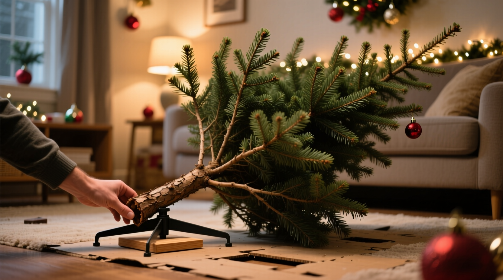 why does my christmas tree lean after assembly and how to straighten it