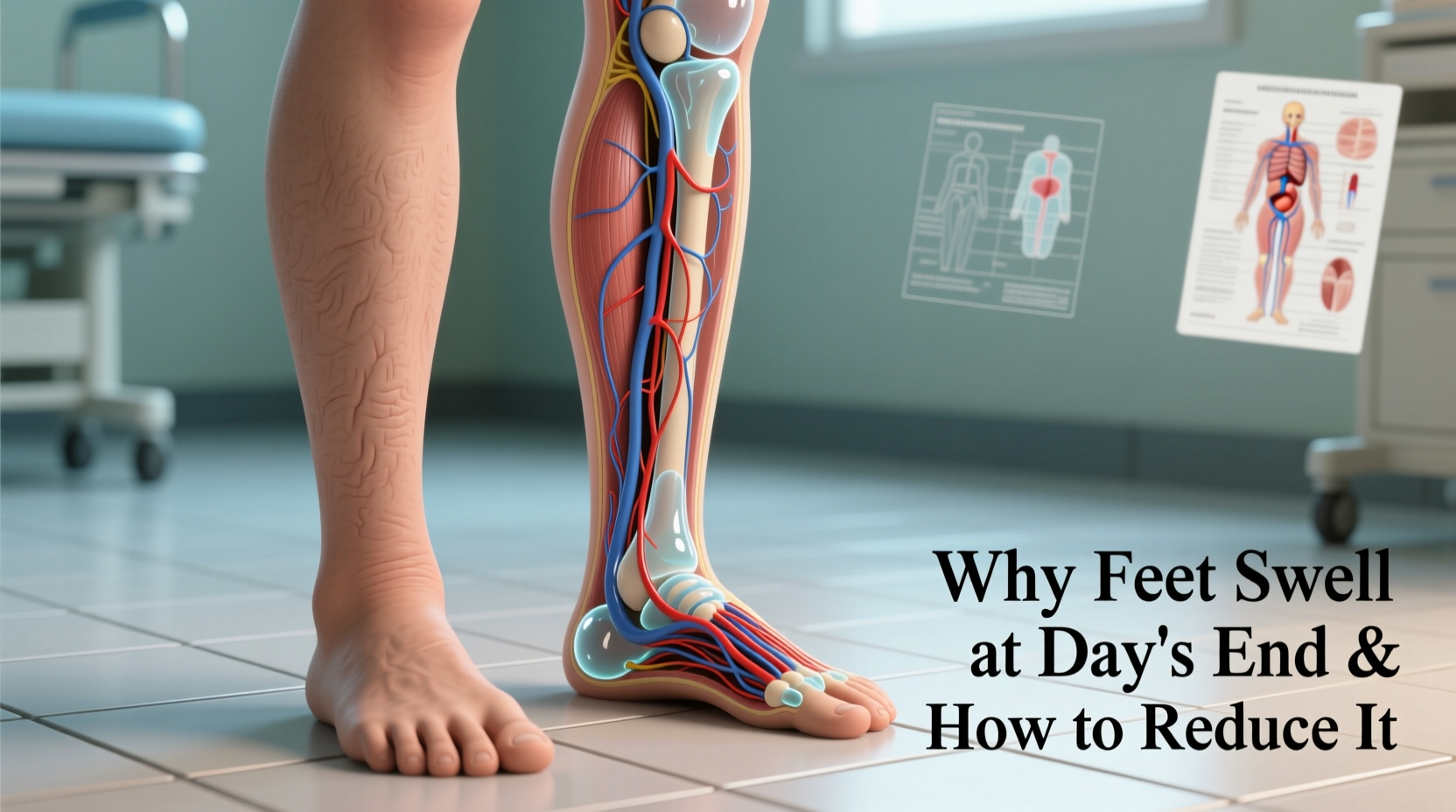 why do my feet swell at the end of the day and how to reduce it