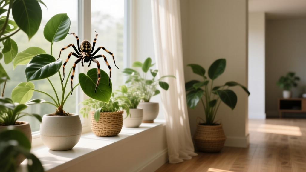 Large Spiders on Indoor Plants: Safe, Non-Toxic Removal