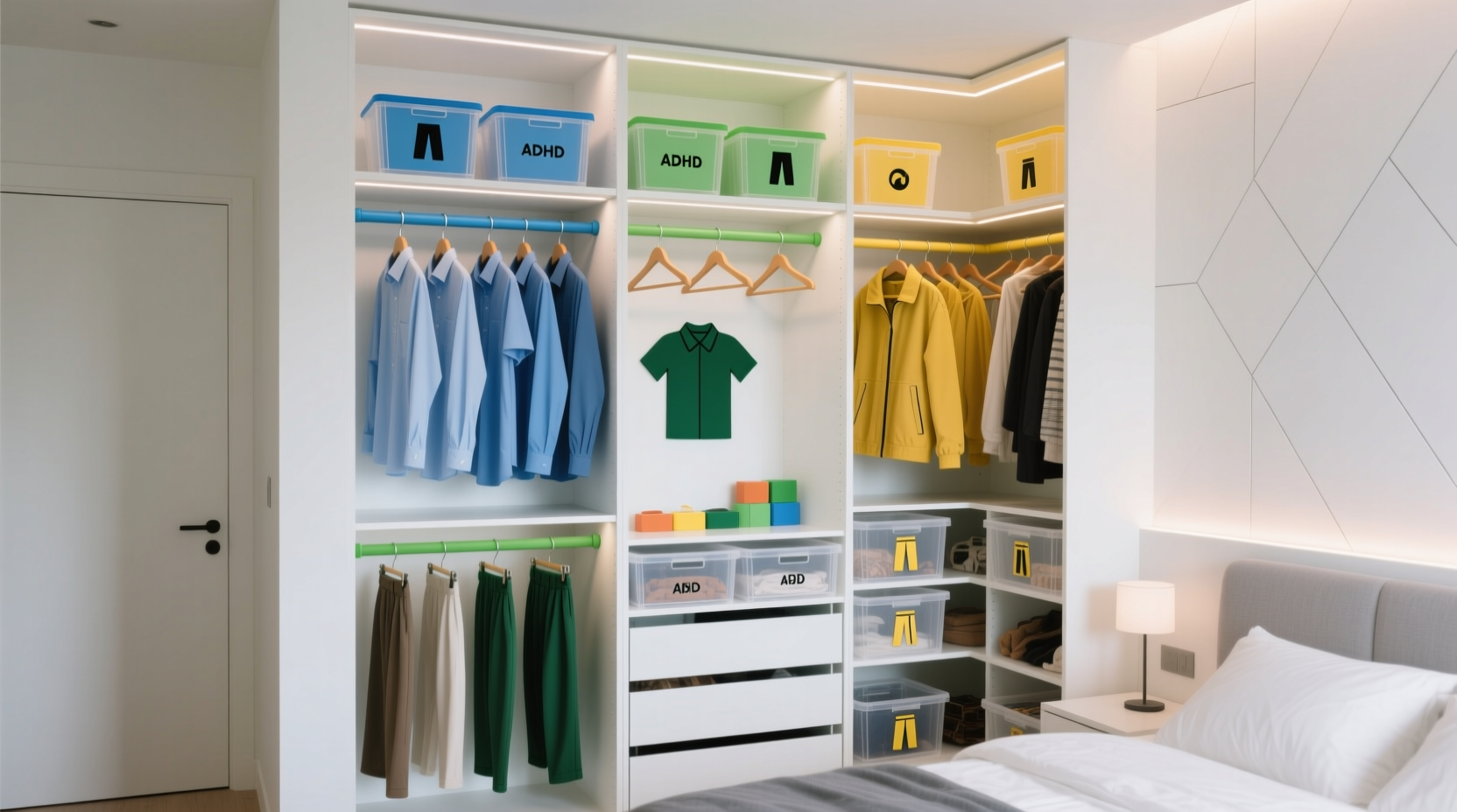 closet organization tips for adhd adults