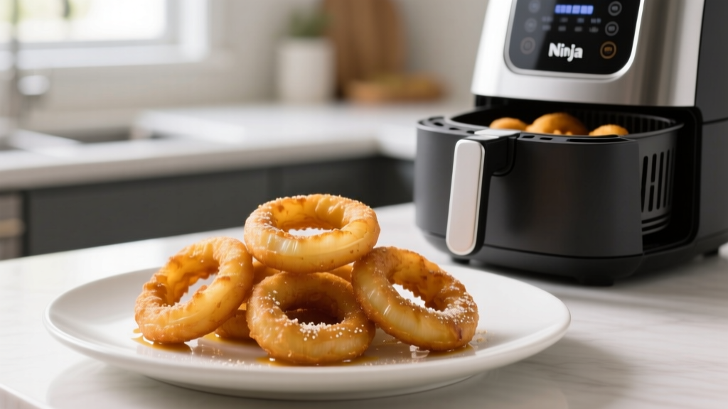 Crispy Ninja Foodi Onion Rings (No Deep Fryer!)