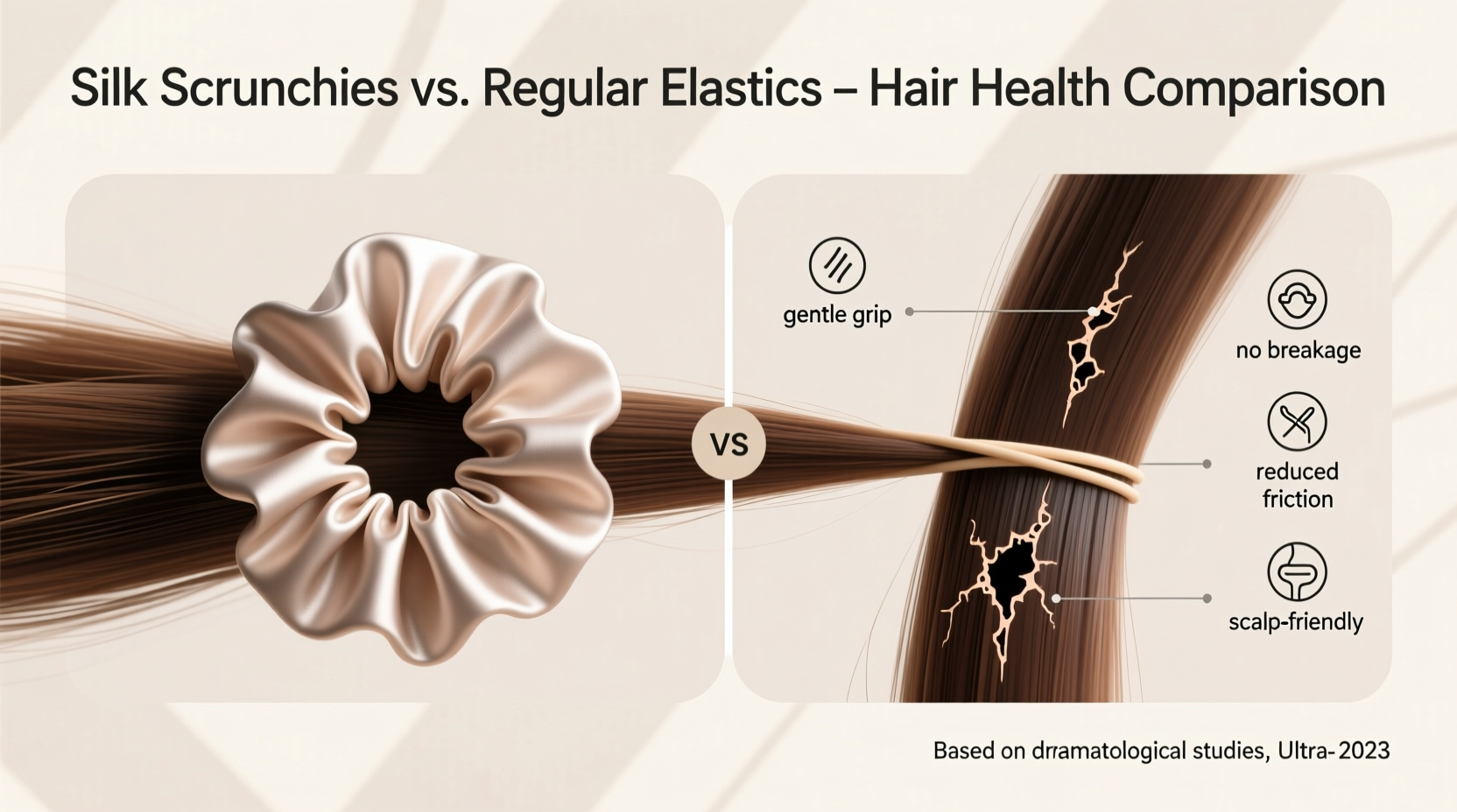 are silk scrunchies really better for preventing hair breakage than regular elastics