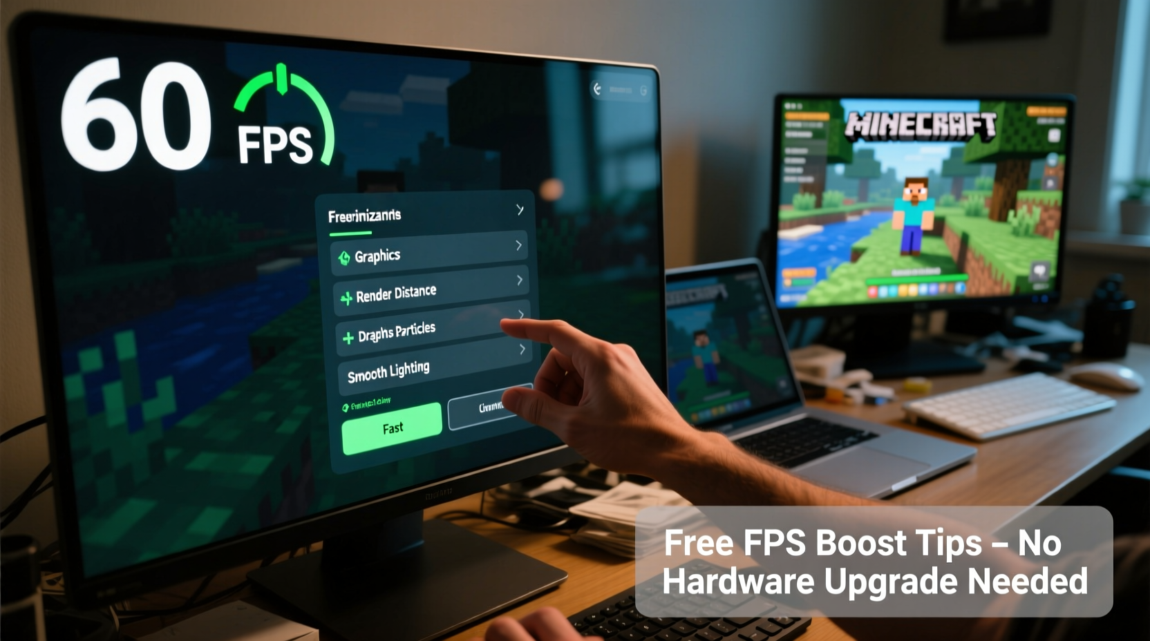 how to improve fps in minecraft without spending money on upgrades