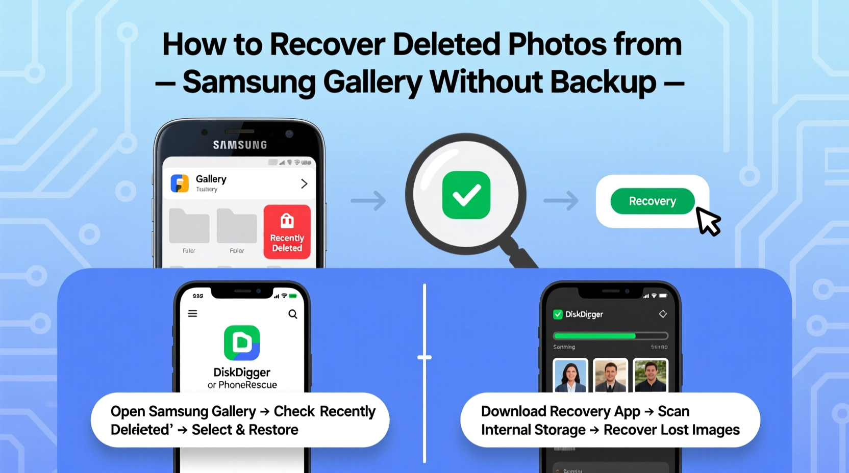 how to recover deleted photos from samsung gallery without a backup