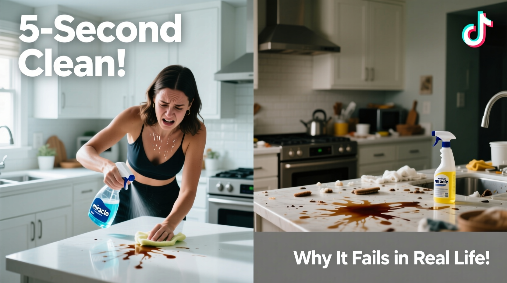 why do tiktok cleaning hacks go viral but fail in real life