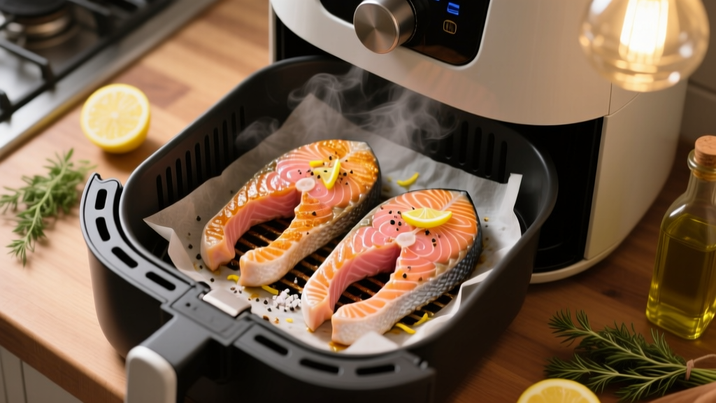 Air Fryer Salmon: Crispy Skin, Juicy Flesh