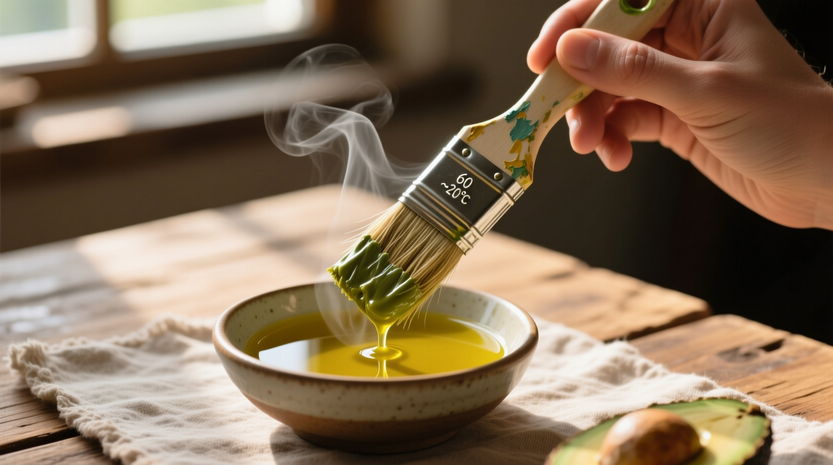 eco friendly cleaning tips remove acrylic paint with avocado oil