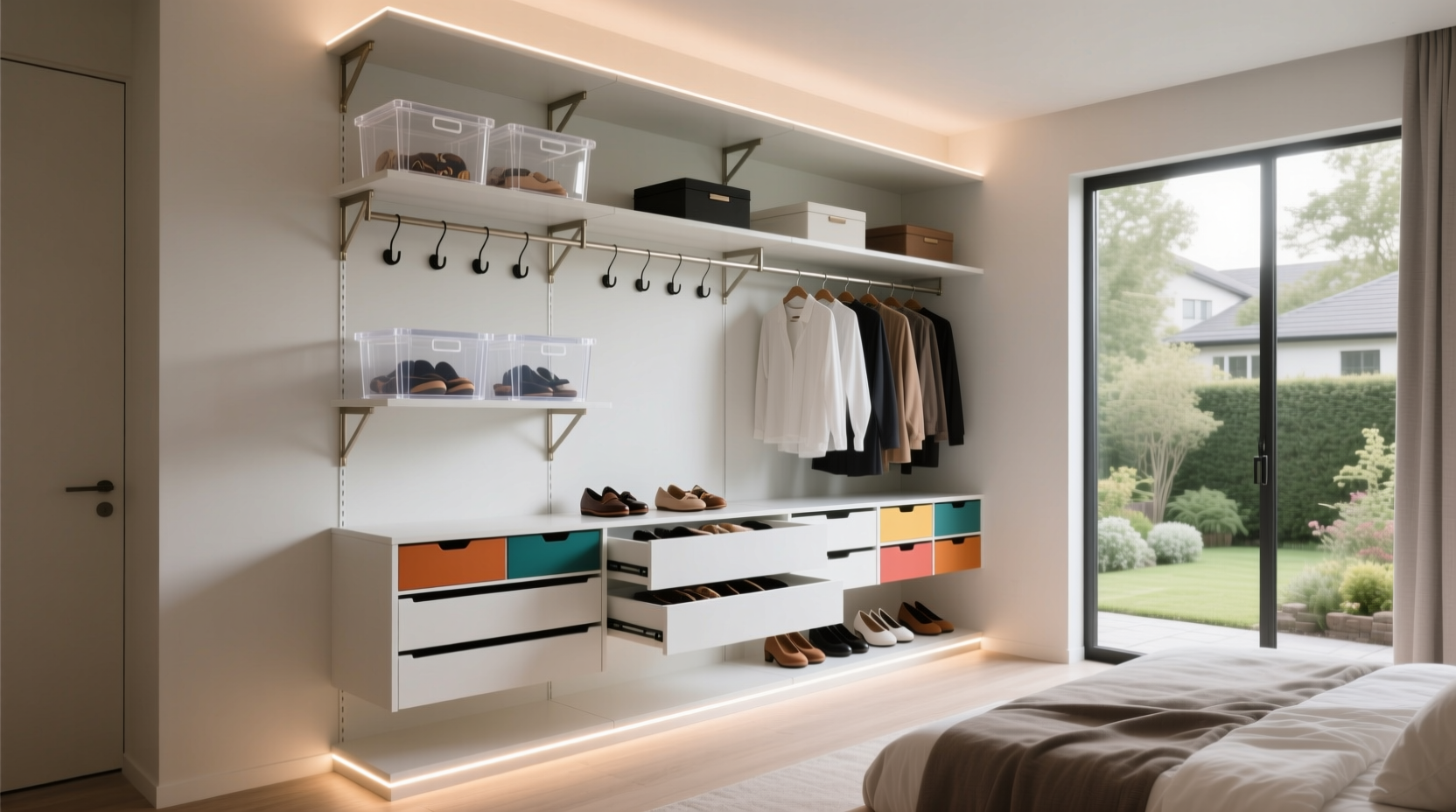 closet organization tips for no back wall