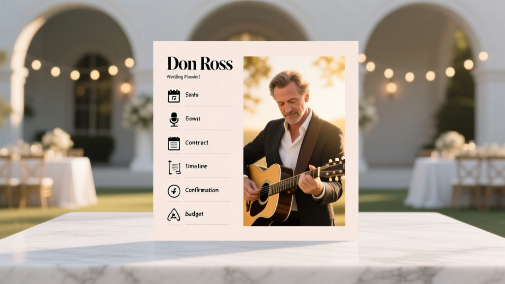 Don Ross Wedding Booking: 7-Step Checklist (2026)